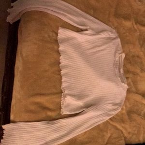 White long sleeved crop.